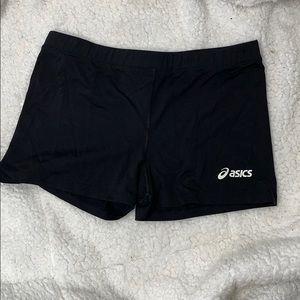 Black ASICS Spandex Shorts Size Large